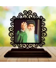 Car Desk/Table Top Osho Wooden Photo Stand  3x4 Inches, Compact & Stylish Spiritual Display For Car, Home & Office (Pack Of 1) (F20040)