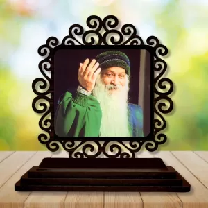 Car Desk/Table Top Osho Wooden Photo Stand 3x4 Inches, Compact & Stylish Spiritual Display For Car, Home & Office (Pack Of 1) (F20040) Car Desk/Table Top Osho Wooden Photo Stand 3x4 Inches, Compact & Stylish Spiritual Display For Car, Home & Office (Pack Of 1) (F20040)