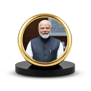 Car Desk/Table Top Narendra Modi Ji Metal Golden Photo Stand 2x2 Inches, Compact & Stylish Spiritual Display For Car, Home & Office (Pack Of 1) (F20714) Car Desk/Table Top Narendra Modi Ji Metal Golden Photo Stand 2x2 Inches, Compact & Stylish Spiritual Display For Car, Home & Office (Pack Of 1) (F20714)