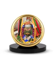 Car Desk/Table Top Mahakal Metal Golden Photo Stand  2x2 Inches, Compact & Stylish Spiritual Display For Car, Home & Office (Pack Of 1) (F20715)