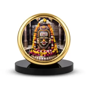 Car Desk/Table Top Mahakal Metal Golden Photo Stand 2x2 Inches, Compact & Stylish Spiritual Display For Car, Home & Office (Pack Of 1) (F20716) Car Desk/Table Top Mahakal Metal Golden Photo Stand 2x2 Inches, Compact & Stylish Spiritual Display For Car, Home & Office (Pack Of 1) (F20716)