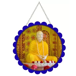Ramakrishna Paramahamsa Wall Hanging Photo Frame | 8 Inch Round Floral Design With Golden Hanging Chain | Decorative Religious Wall Decor For Home, Office, Temple & Pooja Room (F21733) Ramakrishna Paramahamsa Wall Hanging Photo Frame | 8 Inch Round Floral Design With Golden Hanging Chain | Decorative Religious Wall Decor For Home, Office, Temple & Pooja Room (F21733)