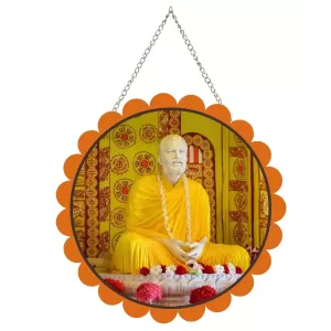 Ramakrishna Paramahamsa Wall Hanging Photo Frame | 8 Inch Round Floral Design With Golden Hanging Chain | Decorative Religious Wall Decor For Home, Office, Temple & Pooja Room (F21735) Ramakrishna Paramahamsa Wall Hanging Photo Frame | 8 Inch Round Floral Design With Golden Hanging Chain | Decorative Religious Wall Decor For Home, Office, Temple & Pooja Room (F21735)