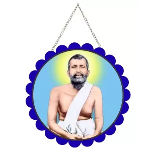 Ramakrishna Paramahamsa Wall Hanging Photo Frame | 8 Inch Round Floral Design With Golden Hanging Chain | Decorative Religious Wall Decor For Home, Office, Temple & Pooja Room (F21751) Ramakrishna Paramahamsa Wall Hanging Photo Frame | 8 Inch Round Floral Design With Golden Hanging Chain | Decorative Religious Wall Decor For Home, Office, Temple & Pooja Room (F21751)
