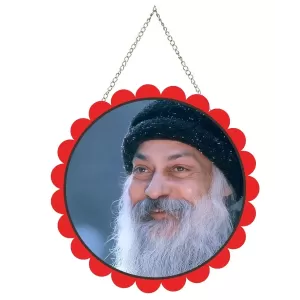 Osho Wall Hanging Photo Frame | 8 Inch Round Floral Design With Golden Hanging Chain | Decorative Religious Wall Decor For Home, Office, Temple & Pooja Room (F21767) Osho Wall Hanging Photo Frame | 8 Inch Round Floral Design With Golden Hanging Chain | Decorative Religious Wall Decor For Home, Office, Temple & Pooja Room (F21767)