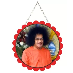 Satya Saibaba Wall Hanging Photo Frame | 8 Inch Round Floral Design With Golden Hanging Chain | Decorative Religious Wall Decor For Home, Office, Temple & Pooja Room (F21769) Satya Saibaba Wall Hanging Photo Frame | 8 Inch Round Floral Design With Golden Hanging Chain | Decorative Religious Wall Decor For Home, Office, Temple & Pooja Room (F21769)