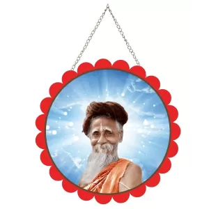 Sri Sri Sitaramdas Omkarnath Wall Hanging Photo Frame | 8 Inch Round Floral Design With Golden Hanging Chain | Decorative Religious Wall Decor For Home, Office, Temple & Pooja Room (F21843) Sri Sri Sitaramdas Omkarnath Wall Hanging Photo Frame | 8 Inch Round Floral Design With Golden Hanging Chain | Decorative Religious Wall Decor For Home, Office, Temple & Pooja Room (F21843)