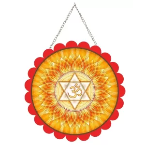 Vastu Shastra Wall Hanging Photo Frame | 8 Inch Round Floral Design With Golden Hanging Chain | Decorative Religious Wall Decor For Home, Office, Temple & Pooja Room (F21869) Vastu Shastra Wall Hanging Photo Frame | 8 Inch Round Floral Design With Golden Hanging Chain | Decorative Religious Wall Decor For Home, Office, Temple & Pooja Room (F21869)