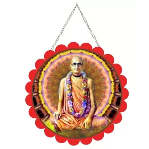 Srila Bhaktisiddhanta Saraswati Thakura Wall Hanging Photo Frame | 8 Inch Round Floral Design With Golden Hanging Chain | Decorative Religious Wall Decor For Home, Office, Temple & Pooja Room (F21880) Srila Bhaktisiddhanta Saraswati Thakura Wall Hanging Photo Frame | 8 Inch Round Floral Design With Golden Hanging Chain | Decorative Religious Wall Decor For Home, Office, Temple & Pooja Room (F21880)