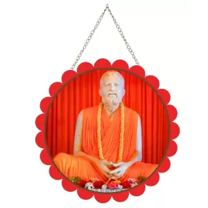 Ramakrishna Paramahamsa Wall Hanging Photo Frame | 8 Inch Round Floral Design With Golden Hanging Chain | Decorative Religious Wall Decor For Home, Office, Temple & Pooja Room (F22121) Ramakrishna Paramahamsa Wall Hanging Photo Frame | 8 Inch Round Floral Design With Golden Hanging Chain | Decorative Religious Wall Decor For Home, Office, Temple & Pooja Room (F22121)
