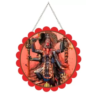 Kaali Maa Wall Hanging Photo Frame | 8 Inch Round Floral Design With Golden Hanging Chain | Decorative Religious Wall Decor For Home, Office, Temple & Pooja Room (F22124) Kaali Maa Wall Hanging Photo Frame | 8 Inch Round Floral Design With Golden Hanging Chain | Decorative Religious Wall Decor For Home, Office, Temple & Pooja Room (F22124)