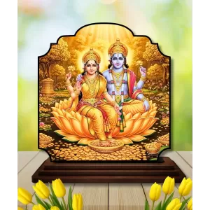 Car Dashboard/Table Top Lord Vishnu And Lakshmi Wooden Rectangle Photo Stand 3x4 Inches, Compact & Stylish Spiritual Display For Car, Home & Office (Pack Of 1) (F22218) Car Dashboard/Table Top Lord Vishnu And Lakshmi Wooden Rectangle Photo Stand 3x4 Inches, Compact & Stylish Spiritual Display For Car, Home & Office (Pack Of 1) (F22218)