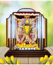 Car Dashboard/Table Top Goddess Kali Maa Wooden Rectangle Photo Stand  3x4 Inches, Compact & Stylish Spiritual Display For Car, Home & Office (Pack Of 1) (F22206)