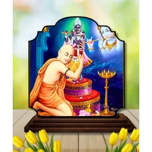 Car Dashboard/Table Top Lord Krishna Wooden Rectangle Photo Stand 3x4 Inches, Compact & Stylish Spiritual Display For Car, Home & Office (Pack Of 1) (F22239) Car Dashboard/Table Top Lord Krishna Wooden Rectangle Photo Stand 3x4 Inches, Compact & Stylish Spiritual Display For Car, Home & Office (Pack Of 1) (F22239)