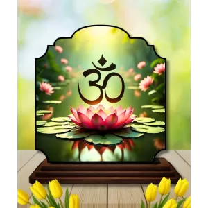 Car Dashboard/Table Top Om Symbol Wooden Rectangle Photo Stand 3x4 Inches, Compact & Stylish Spiritual Display For Car, Home & Office (Pack Of 1) (F22243) Car Dashboard/Table Top Om Symbol Wooden Rectangle Photo Stand 3x4 Inches, Compact & Stylish Spiritual Display For Car, Home & Office (Pack Of 1) (F22243)