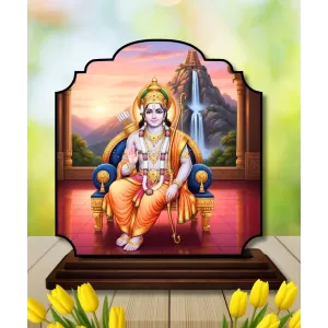 Car Dashboard/Table Top Lord Rama Wooden Rectangle Photo Stand 3x4 Inches, Compact & Stylish Spiritual Display For Car, Home & Office (Pack Of 1) (F22251) Car Dashboard/Table Top Lord Rama Wooden Rectangle Photo Stand 3x4 Inches, Compact & Stylish Spiritual Display For Car, Home & Office (Pack Of 1) (F22251)