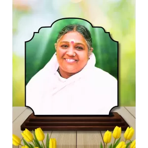 Car Dashboard/Table Top Mata Amritanandamayi, Wooden Rectangle Photo Stand 3x4 Inches, Compact & Stylish Spiritual Display For Car, Home & Office (Pack Of 1) (F22261) Car Dashboard/Table Top Mata Amritanandamayi, Wooden Rectangle Photo Stand 3x4 Inches, Compact & Stylish Spiritual Display For Car, Home & Office (Pack Of 1) (F22261)