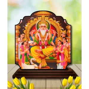 Car Dashboard/Table Top Lord Vishwa Karma Wooden Rectangle Photo Stand 3x4 Inches, Compact & Stylish Spiritual Display For Car, Home & Office (Pack Of 1) (F22302) Car Dashboard/Table Top Lord Vishwa Karma Wooden Rectangle Photo Stand 3x4 Inches, Compact & Stylish Spiritual Display For Car, Home & Office (Pack Of 1) (F22302)