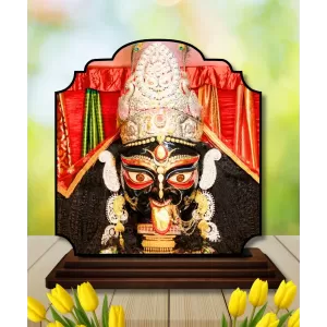 Car Dashboard/Table Top Maa Kali Wooden Rectangle Photo Stand 3x4 Inches, Compact & Stylish Spiritual Display For Car, Home & Office (Pack Of 1) (F22314) Car Dashboard/Table Top Maa Kali Wooden Rectangle Photo Stand 3x4 Inches, Compact & Stylish Spiritual Display For Car, Home & Office (Pack Of 1) (F22314)