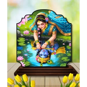 Car Dashboard/Table Top Radha Krishna Wooden Rectangle Photo Stand 3x4 Inches, Compact & Stylish Spiritual Display For Car, Home & Office (Pack Of 1) (F22326) Car Dashboard/Table Top Radha Krishna Wooden Rectangle Photo Stand 3x4 Inches, Compact & Stylish Spiritual Display For Car, Home & Office (Pack Of 1) (F22326)