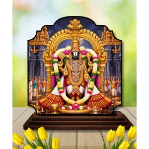 Car Dashboard/Table Top Lord Balaji Wooden Rectangle Photo Stand 3x4 Inches, Compact & Stylish Spiritual Display For Car, Home & Office (Pack Of 1) (F22336) Car Dashboard/Table Top Lord Balaji Wooden Rectangle Photo Stand 3x4 Inches, Compact & Stylish Spiritual Display For Car, Home & Office (Pack Of 1) (F22336)