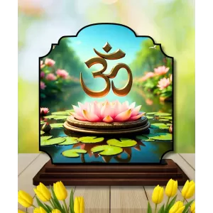 Car Dashboard/Table Top Om Symbol Wooden Rectangle Photo Stand 3x4 Inches, Compact & Stylish Spiritual Display For Car, Home & Office (Pack Of 1) (F22337) Car Dashboard/Table Top Om Symbol Wooden Rectangle Photo Stand 3x4 Inches, Compact & Stylish Spiritual Display For Car, Home & Office (Pack Of 1) (F22337)
