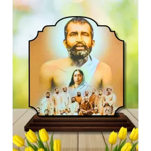 Car Dashboard/Table Top Ramakrishna Paramahamsa And Sarada Devi Gurus Wooden Rectangle Photo Stand 3x4 Inches, Compact & Stylish Spiritual Display For Car, Home & Office (Pack Of 1) (F22340) Car Dashboard/Table Top Ramakrishna Paramahamsa And Sarada Devi Gurus Wooden Rectangle Photo Stand 3x4 Inches, Compact & Stylish Spiritual Display For Car, Home & Office (Pack Of 1) (F22340)