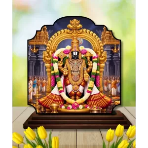 Car Dashboard/Table Top Lord Balaji Wooden Rectangle Photo Stand 3x4 Inches, Compact & Stylish Spiritual Display For Car, Home & Office (Pack Of 1) (F22376) Car Dashboard/Table Top Lord Balaji Wooden Rectangle Photo Stand 3x4 Inches, Compact & Stylish Spiritual Display For Car, Home & Office (Pack Of 1) (F22376)