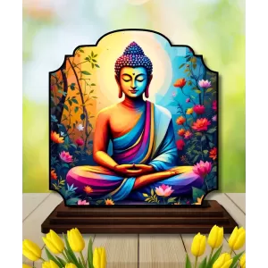 Car Dashboard/Table Top Serene Buddha Wooden Rectangle Photo Stand 3x4 Inches, Compact & Stylish Spiritual Display For Car, Home & Office (Pack Of 1) (F22425) Car Dashboard/Table Top Serene Buddha Wooden Rectangle Photo Stand 3x4 Inches, Compact & Stylish Spiritual Display For Car, Home & Office (Pack Of 1) (F22425)
