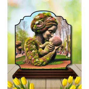 Car Dashboard/Table Top Beautiful Mother Earth Wooden Rectangle Photo Stand 3x4 Inches, Compact & Stylish Spiritual Display For Car, Home & Office (Pack Of 1) (F22433) Car Dashboard/Table Top Beautiful Mother Earth Wooden Rectangle Photo Stand 3x4 Inches, Compact & Stylish Spiritual Display For Car, Home & Office (Pack Of 1) (F22433)
