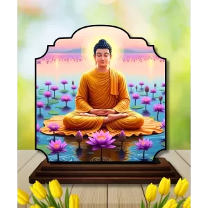 Car Dashboard/Table Top Serene Buddha Wooden Rectangle Photo Stand 3x4 Inches, Compact & Stylish Spiritual Display For Car, Home & Office (Pack Of 1) (F22438) Car Dashboard/Table Top Serene Buddha Wooden Rectangle Photo Stand 3x4 Inches, Compact & Stylish Spiritual Display For Car, Home & Office (Pack Of 1) (F22438)