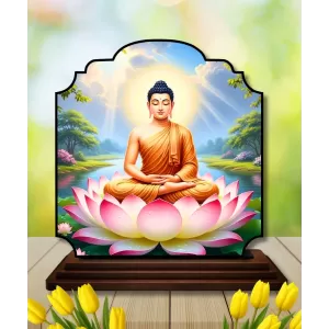 Car Dashboard/Table Top Serene Buddha Wooden Rectangle Photo Stand 3x4 Inches, Compact & Stylish Spiritual Display For Car, Home & Office (Pack Of 1) (F22452) Car Dashboard/Table Top Serene Buddha Wooden Rectangle Photo Stand 3x4 Inches, Compact & Stylish Spiritual Display For Car, Home & Office (Pack Of 1) (F22452)