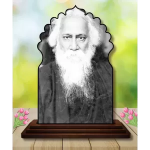 Car Dashboard/Table Top Rabindra Nath Tagore Wooden Temple Photo Stand 3x4 Inches, Compact & Stylish Spiritual Display For Car, Home & Office (Pack Of 1) (F22462) Car Dashboard/Table Top Rabindra Nath Tagore Wooden Temple Photo Stand 3x4 Inches, Compact & Stylish Spiritual Display For Car, Home & Office (Pack Of 1) (F22462)