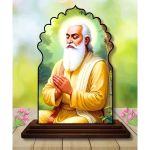 Car Dashboard/Table Top Guru Ravidas Ji Wooden Temple Photo Stand 3x4 Inches, Compact & Stylish Spiritual Display For Car, Home & Office (Pack Of 1) (F22483) Car Dashboard/Table Top Guru Ravidas Ji Wooden Temple Photo Stand 3x4 Inches, Compact & Stylish Spiritual Display For Car, Home & Office (Pack Of 1) (F22483)