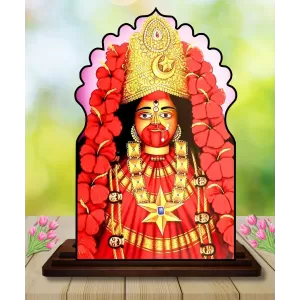 Car Dashboard/Table Top Tara Maa Wooden Temple Photo Stand 3x4 Inches, Compact & Stylish Spiritual Display For Car, Home & Office (Pack Of 1) (F22498) Car Dashboard/Table Top Tara Maa Wooden Temple Photo Stand 3x4 Inches, Compact & Stylish Spiritual Display For Car, Home & Office (Pack Of 1) (F22498)