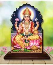 Car Dashboard/Table Top Lord Vishnu Wooden Temple Photo Stand  3x4 Inches, Compact & Stylish Spiritual Display For Car, Home & Office (Pack Of 1) (F22534)