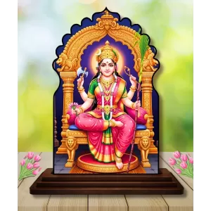 Car Dashboard/Table Top Lalita Tripura Sundari Wooden Temple Photo Stand 3x4 Inches, Compact & Stylish Spiritual Display For Car, Home & Office (Pack Of 1) (F22535) Car Dashboard/Table Top Lalita Tripura Sundari Wooden Temple Photo Stand 3x4 Inches, Compact & Stylish Spiritual Display For Car, Home & Office (Pack Of 1) (F22535)
