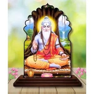 Car Dashboard/Table Top Vyasa Maharshi Wooden Temple Photo Stand 3x4 Inches, Compact & Stylish Spiritual Display For Car, Home & Office (Pack Of 1) (F22550) Car Dashboard/Table Top Vyasa Maharshi Wooden Temple Photo Stand 3x4 Inches, Compact & Stylish Spiritual Display For Car, Home & Office (Pack Of 1) (F22550)