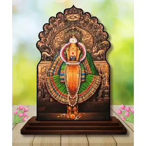 Car Dashboard/Table Top Lord Venkateswara, Wooden Temple Photo Stand 3x4 Inches, Compact & Stylish Spiritual Display For Car, Home & Office (Pack Of 1) (F22554) Car Dashboard/Table Top Lord Venkateswara, Wooden Temple Photo Stand 3x4 Inches, Compact & Stylish Spiritual Display For Car, Home & Office (Pack Of 1) (F22554)