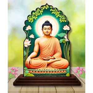 Car Dashboard/Table Top Serene Buddha Wooden Temple Photo Stand 3x4 Inches, Compact & Stylish Spiritual Display For Car, Home & Office (Pack Of 1) (F22566) Car Dashboard/Table Top Serene Buddha Wooden Temple Photo Stand 3x4 Inches, Compact & Stylish Spiritual Display For Car, Home & Office (Pack Of 1) (F22566)