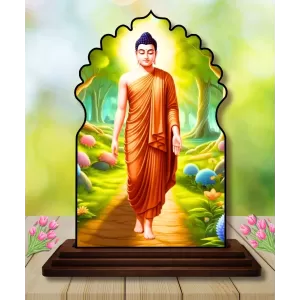 Car Dashboard/Table Top Serene Buddha Wooden Temple Photo Stand 3x4 Inches, Compact & Stylish Spiritual Display For Car, Home & Office (Pack Of 1) (F22570) Car Dashboard/Table Top Serene Buddha Wooden Temple Photo Stand 3x4 Inches, Compact & Stylish Spiritual Display For Car, Home & Office (Pack Of 1) (F22570)