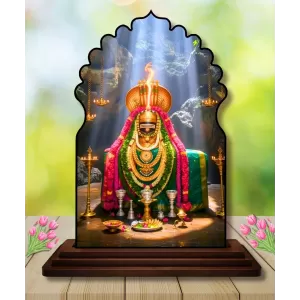 Car Dashboard/Table Top Jyotjirlingam Wooden Temple Photo Stand 3x4 Inches, Compact & Stylish Spiritual Display For Car, Home & Office (Pack Of 1) (F22593) Car Dashboard/Table Top Jyotjirlingam Wooden Temple Photo Stand 3x4 Inches, Compact & Stylish Spiritual Display For Car, Home & Office (Pack Of 1) (F22593)