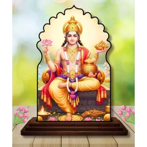 Car Dashboard/Table Top Lord Vishnu Wooden Temple Photo Stand 3x4 Inches, Compact & Stylish Spiritual Display For Car, Home & Office (Pack Of 1) (F22611) Car Dashboard/Table Top Lord Vishnu Wooden Temple Photo Stand 3x4 Inches, Compact & Stylish Spiritual Display For Car, Home & Office (Pack Of 1) (F22611)