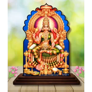 Car Dashboard/Table Top Sri Matha Bhuvaneshwari Wooden Temple Photo Stand 3x4 Inches, Compact & Stylish Spiritual Display For Car, Home & Office (Pack Of 1) (F22620) Car Dashboard/Table Top Sri Matha Bhuvaneshwari Wooden Temple Photo Stand 3x4 Inches, Compact & Stylish Spiritual Display For Car, Home & Office (Pack Of 1) (F22620)