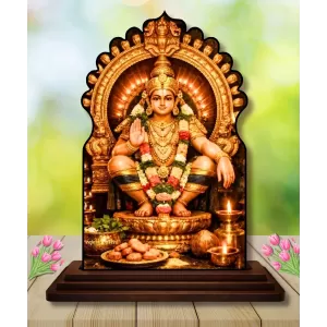 Car Dashboard/Table Top Lord Ayyappan Wooden Temple Photo Stand 3x4 Inches, Compact & Stylish Spiritual Display For Car, Home & Office (Pack Of 1) (F22631) Car Dashboard/Table Top Lord Ayyappan Wooden Temple Photo Stand 3x4 Inches, Compact & Stylish Spiritual Display For Car, Home & Office (Pack Of 1) (F22631)