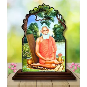Car Dashboard/Table Top Baba Lokenath Wooden Temple Photo Stand 3x4 Inches, Compact & Stylish Spiritual Display For Car, Home & Office (Pack Of 1) (F22636) Car Dashboard/Table Top Baba Lokenath Wooden Temple Photo Stand 3x4 Inches, Compact & Stylish Spiritual Display For Car, Home & Office (Pack Of 1) (F22636)