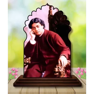 Car Dashboard/Table Top Swami Vivekananda Wooden Temple Photo Stand 3x4 Inches, Compact & Stylish Spiritual Display For Car, Home & Office (Pack Of 1) (F22638) Car Dashboard/Table Top Swami Vivekananda Wooden Temple Photo Stand 3x4 Inches, Compact & Stylish Spiritual Display For Car, Home & Office (Pack Of 1) (F22638)