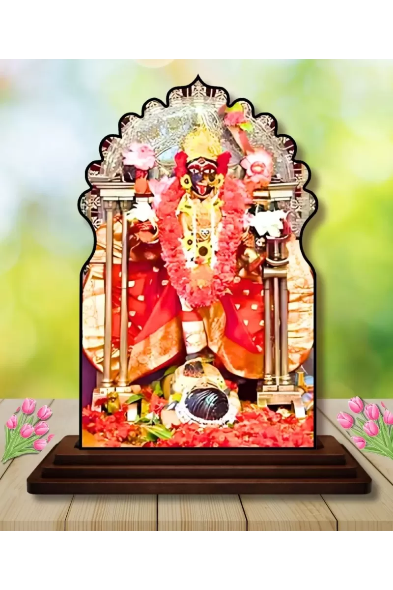 Car Dashboard/Table Top Lord Shree Ram  Wooden Temple Photo Stand  3x4 Inches, Compact & Stylish Spiritual Display For Car, Home & Office (Pack Of 1) (F22679)