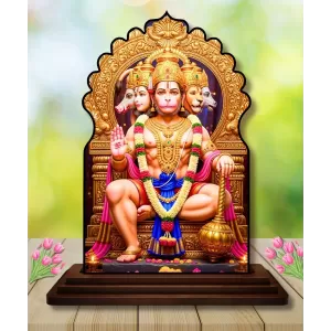Car Dashboard/Table Top Lord Hanuman Wooden Temple Photo Stand 3x4 Inches, Compact & Stylish Spiritual Display For Car, Home & Office (Pack Of 1) (F22684) Car Dashboard/Table Top Lord Hanuman Wooden Temple Photo Stand 3x4 Inches, Compact & Stylish Spiritual Display For Car, Home & Office (Pack Of 1) (F22684)