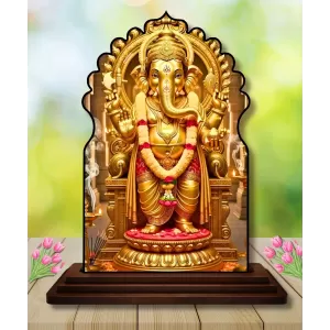 Car Dashboard/Table Top Lord Ganesha Wooden Temple Photo Stand 3x4 Inches, Compact & Stylish Spiritual Display For Car, Home & Office (Pack Of 1) (F22687) Car Dashboard/Table Top Lord Ganesha Wooden Temple Photo Stand 3x4 Inches, Compact & Stylish Spiritual Display For Car, Home & Office (Pack Of 1) (F22687)